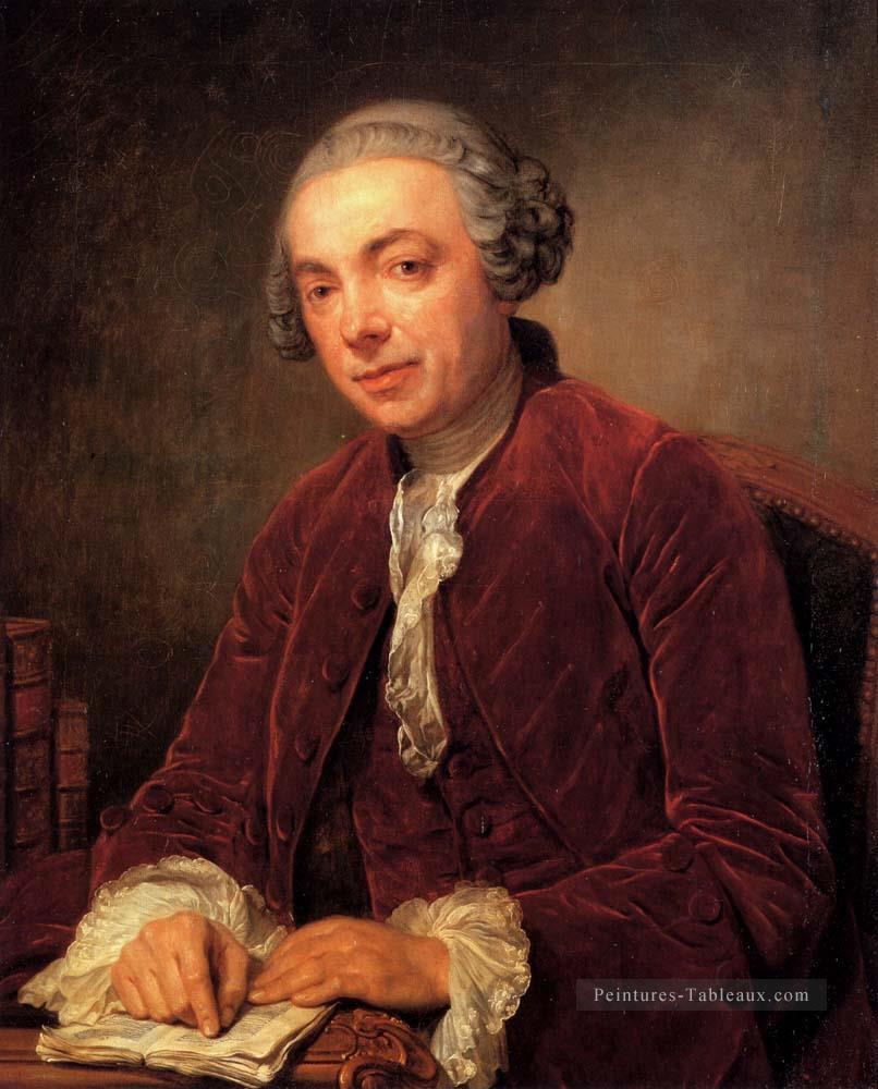 Portrait d’Abraham De Roquencourt figure Jean Baptiste Greuze Peintures à l'huile